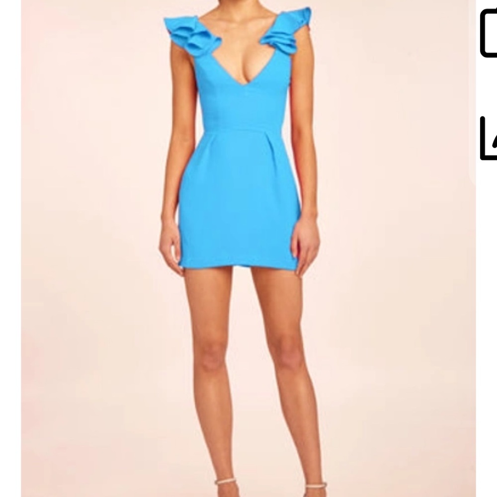 Amanda Uprichard Vibrant Blue Mini Dress